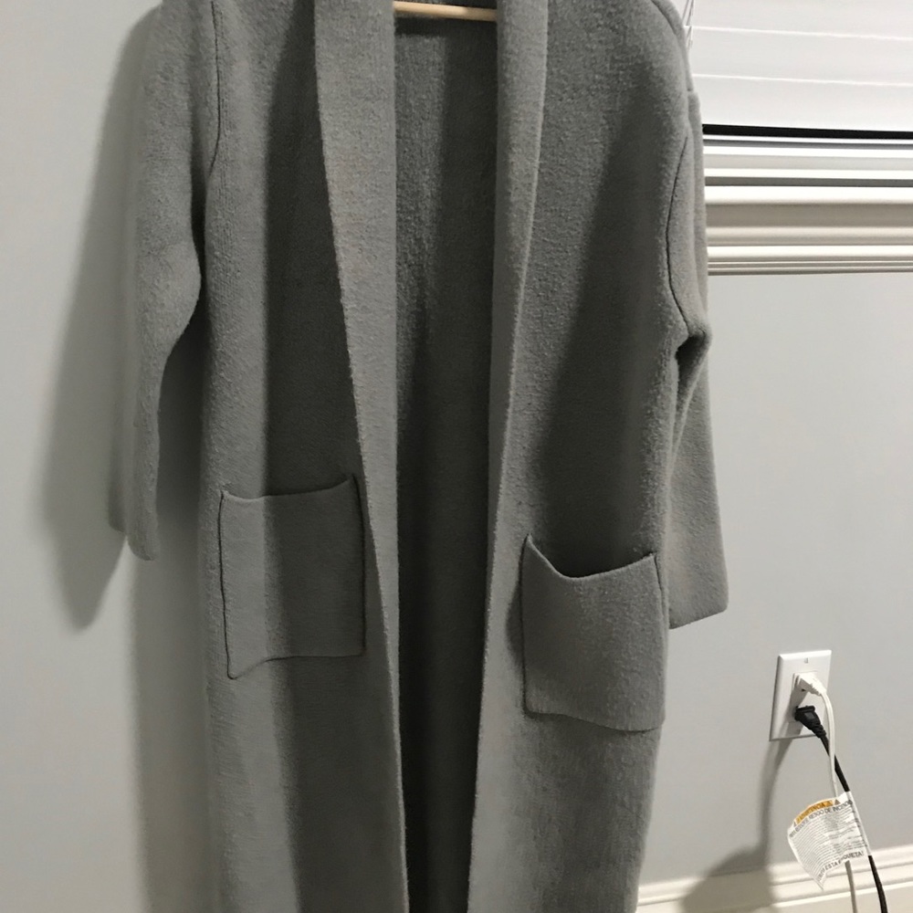 Gray long coat